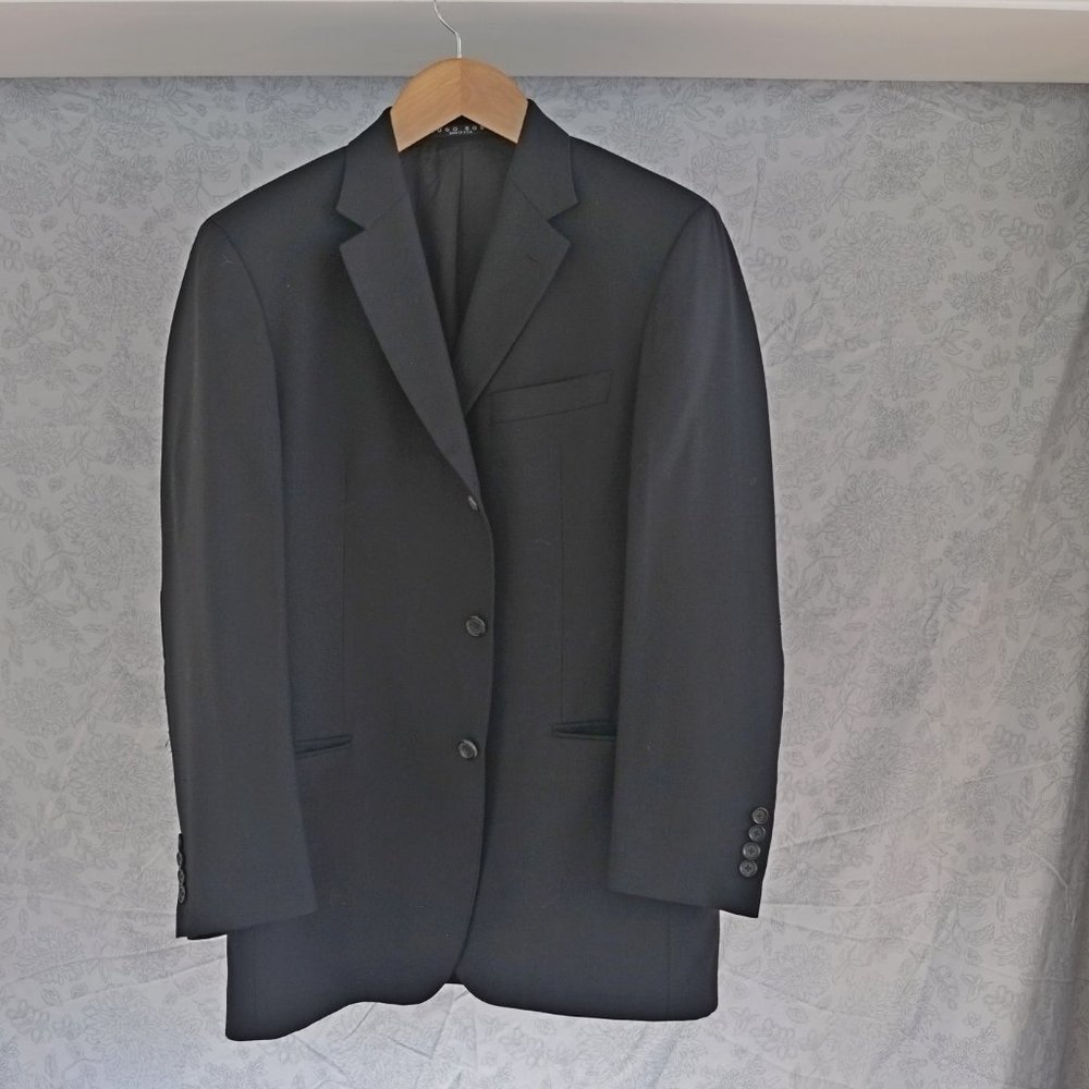 Boss sports jacket black wool 40R
